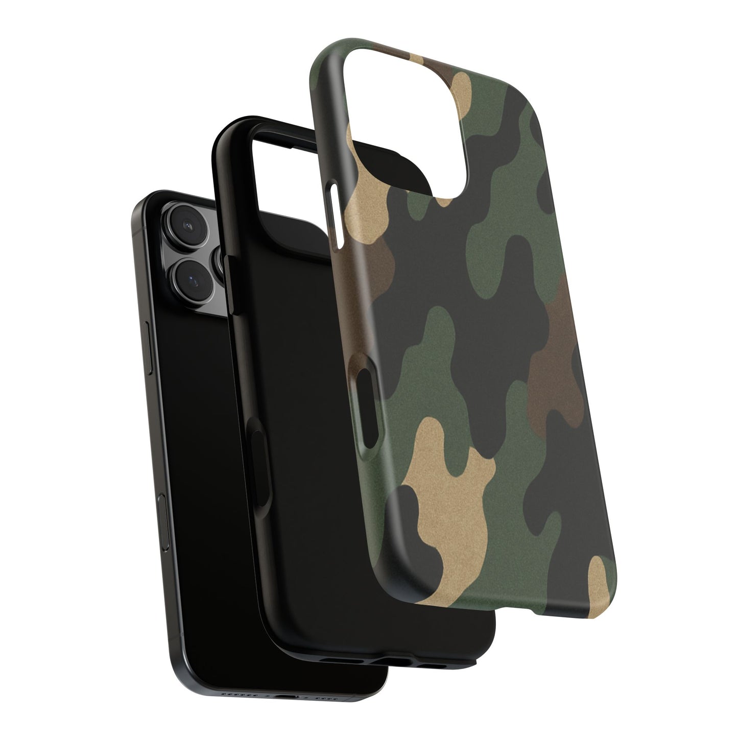 Camouflage Phone Case, Tough Phone Cover, Military Style Accessory, Protective Case for Men, Gifts for Soldiers - TRV