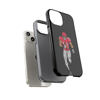 Football Player Tough Phone Case – Protective Black Sports iPhone Case