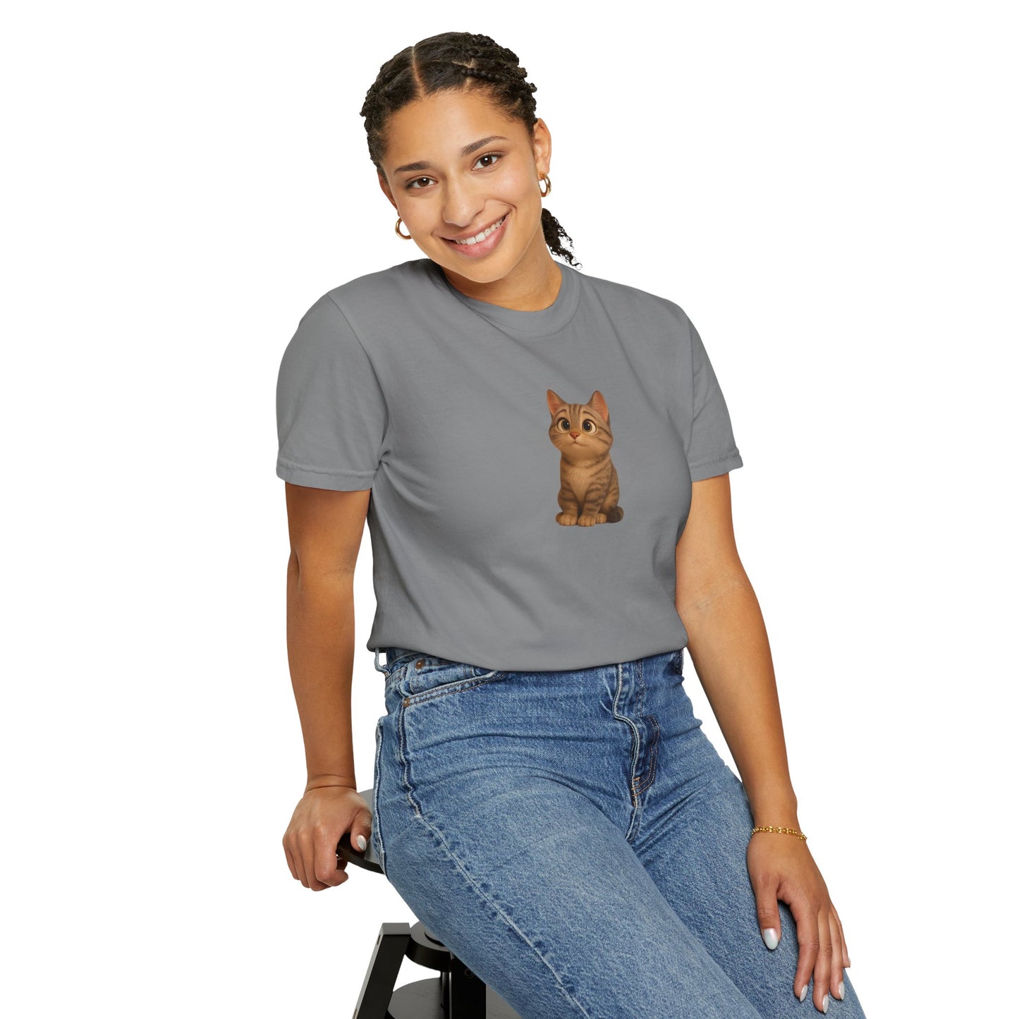 Cute Cat Graphic T-Shirt, Casual Wear, Cat Lover Gift, Everyday Tee, Animal Lover Apparel, Perfect for Birthdays & Holidays - TRV