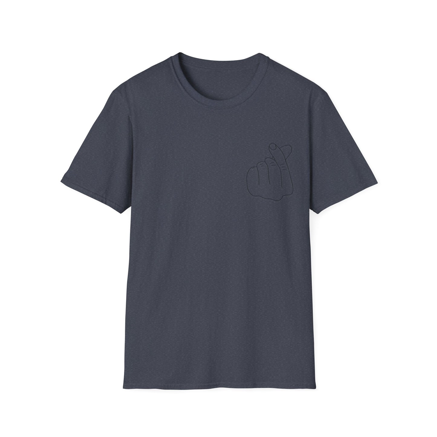 Trendy Unisex Softstyle T-Shirt with Love Hand Gesture Design
