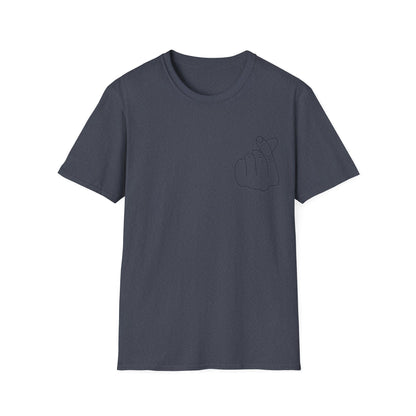 Trendy Unisex Softstyle T-Shirt with Love Hand Gesture Design