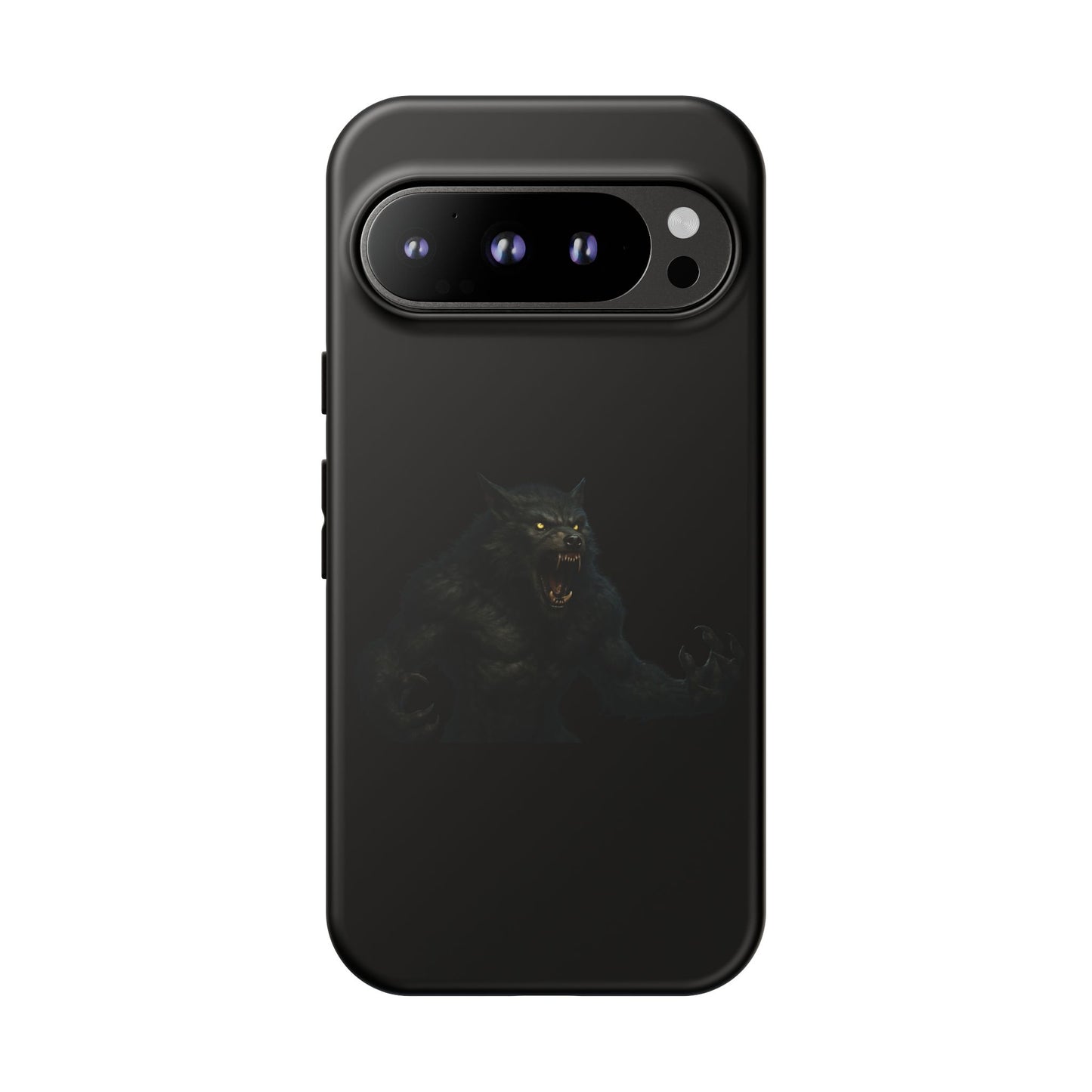 Werewolf Phone Case, Tough Cases, Black Panther Design, Gift for Animal Lovers, Phone Accessories, Fierce Phone Protection - TRV