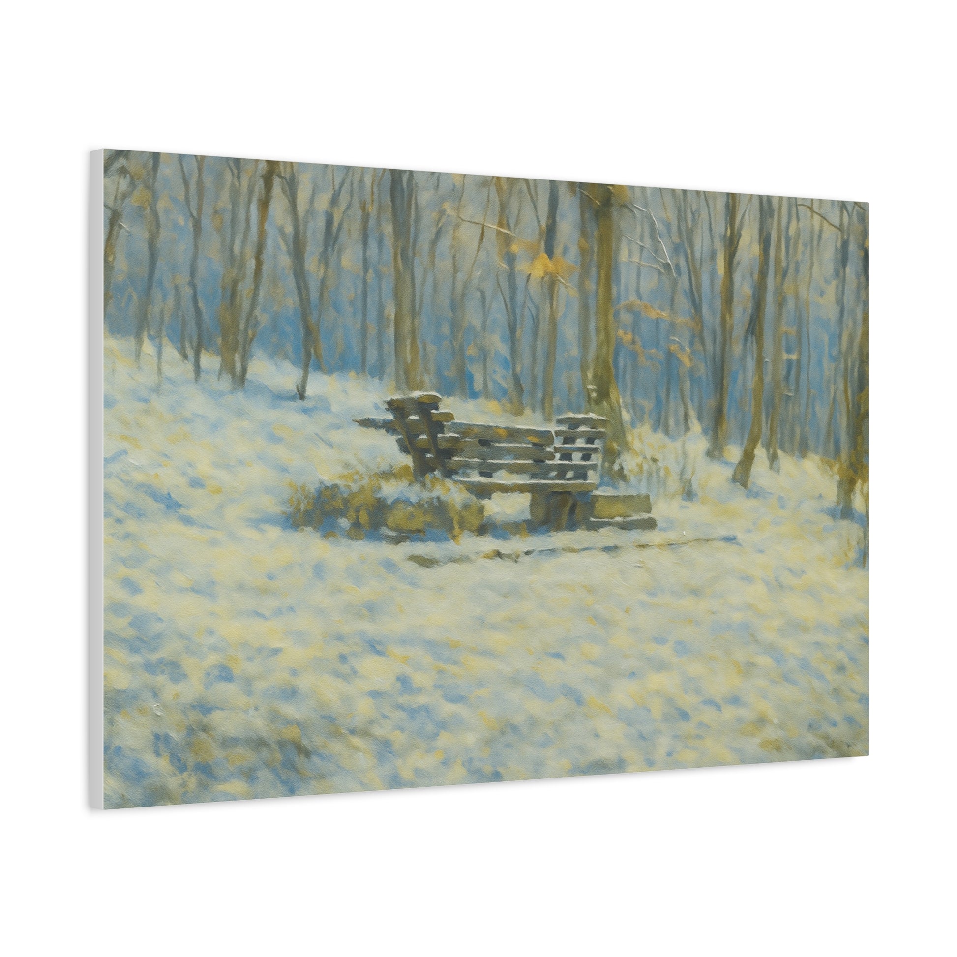 Winter Serenity Canvas Wall Art, Cozy Living Room Decor, Nature Landscape Print, Gift for Art Lovers, Home Decor, Seasonal Artwork - TRV