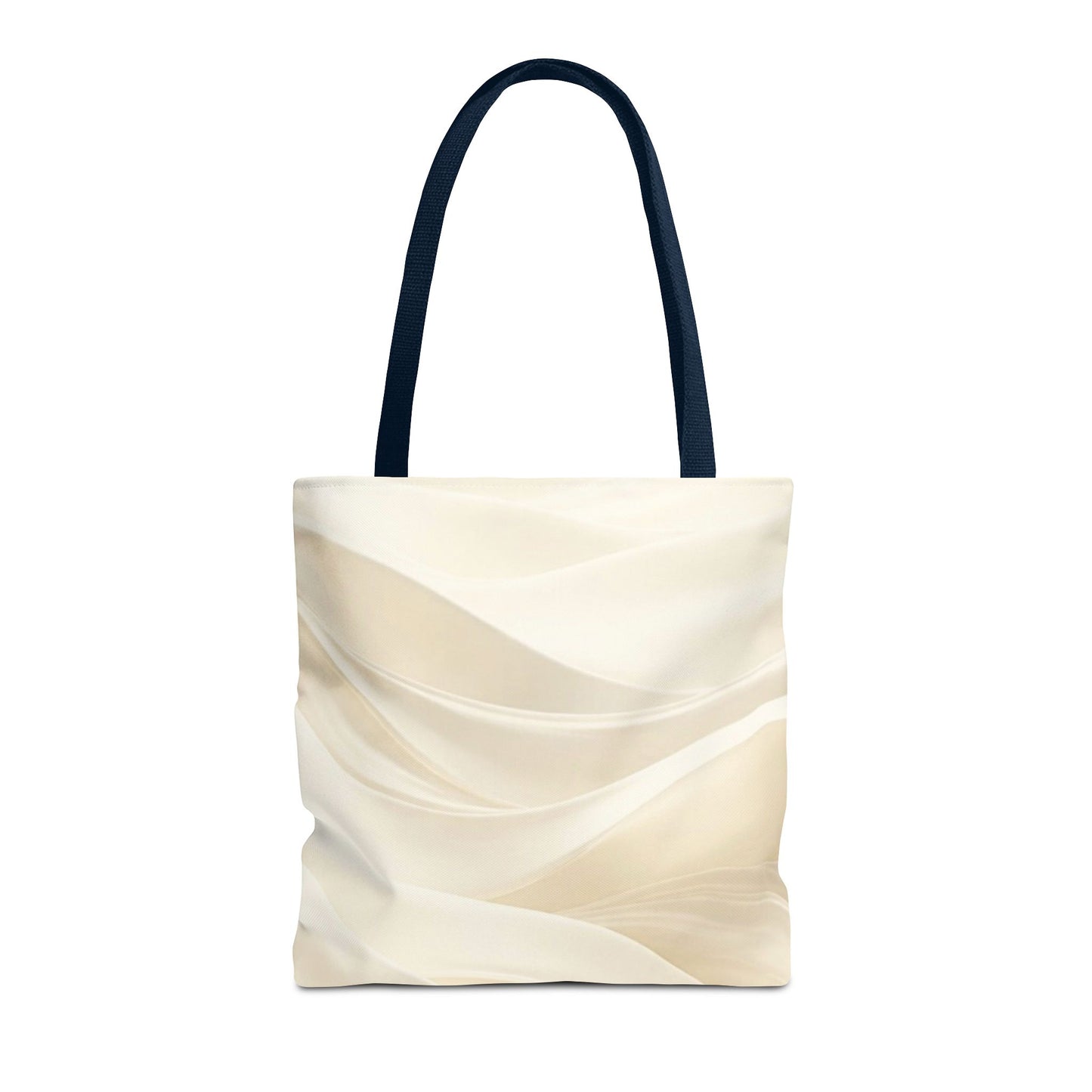 Cream Abstract Waves Tote Bag | Neutral Swirl Pattern