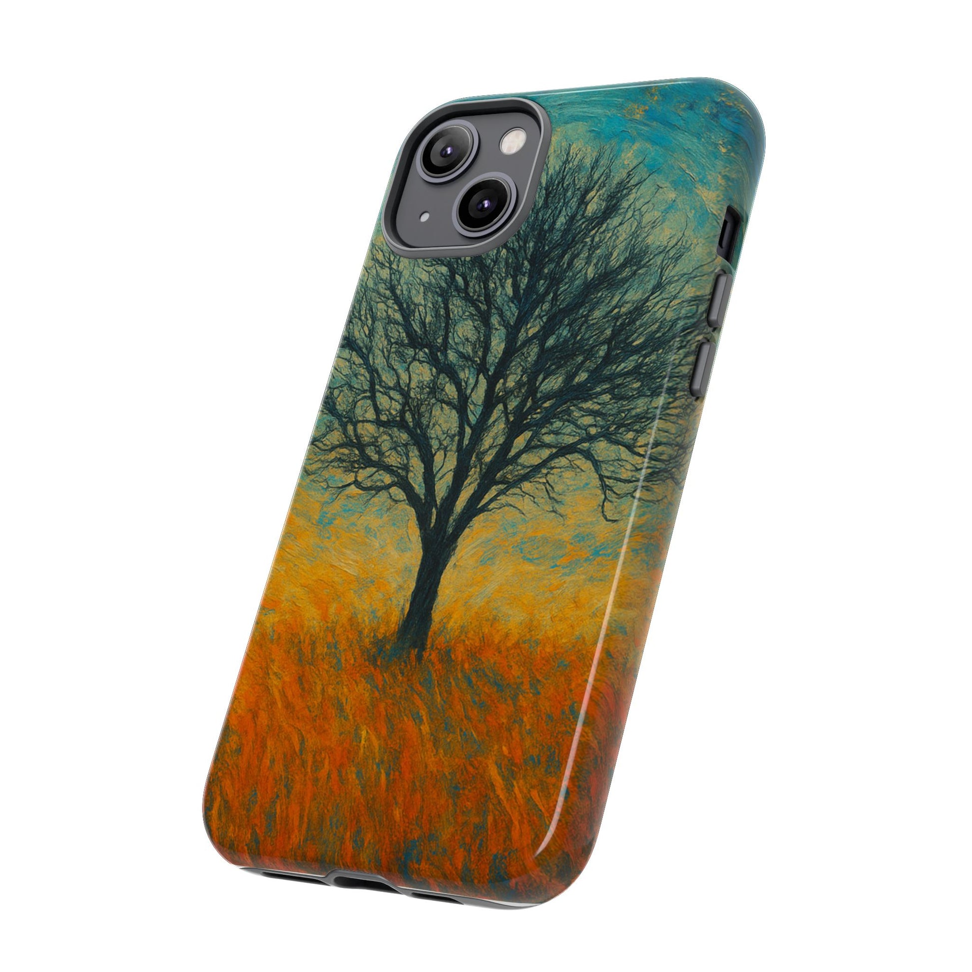 Artistic Phone Case with Tree Design, Nature Lover Gift, Unique Phone Cover, Holiday Present, Eco-friendly Tech Accessories - TRV