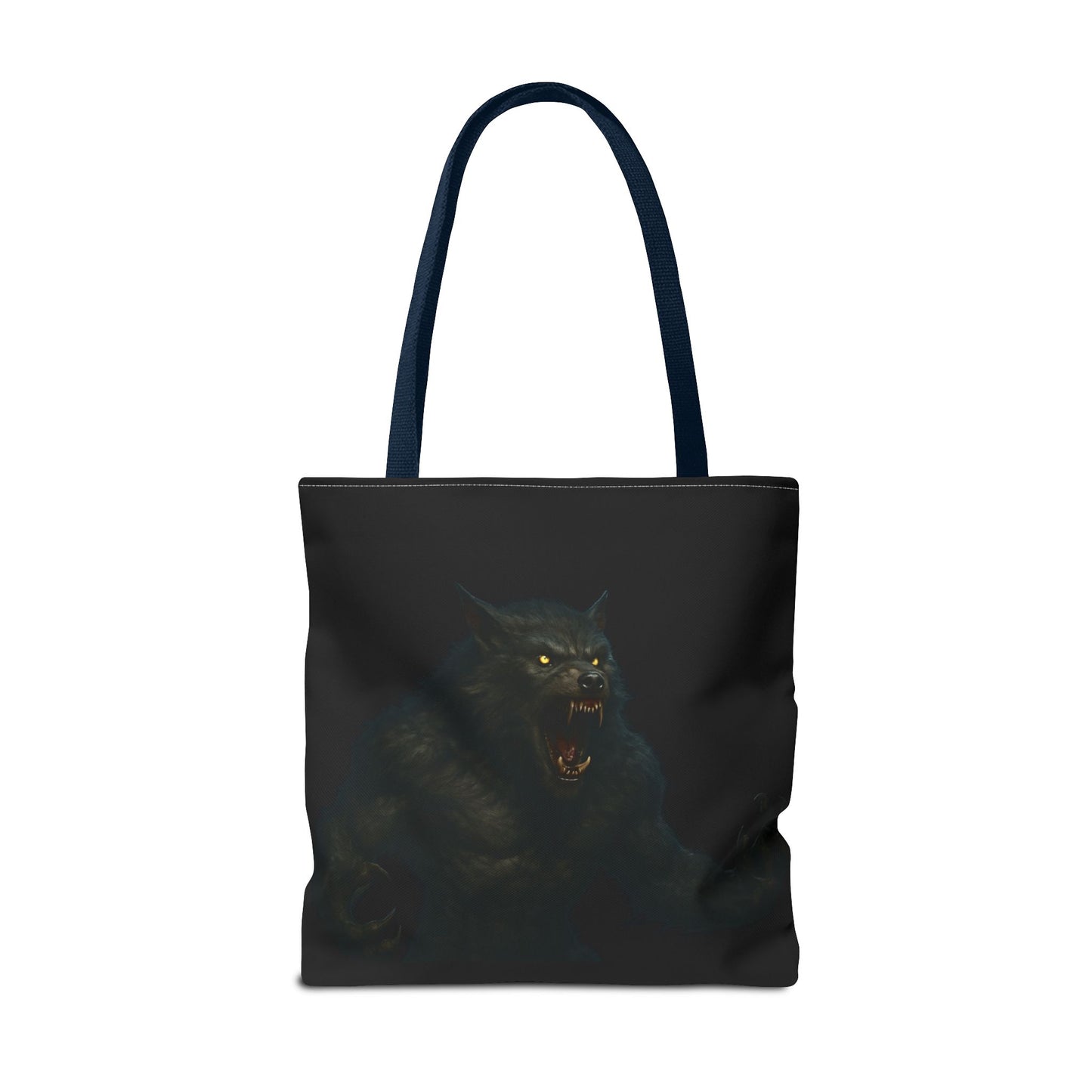 Fierce Werewolf Tote Bag, Halloween Accessories, Dark Art Tote, Animal Lover Gift, Geeky Shopping Bag - TRV