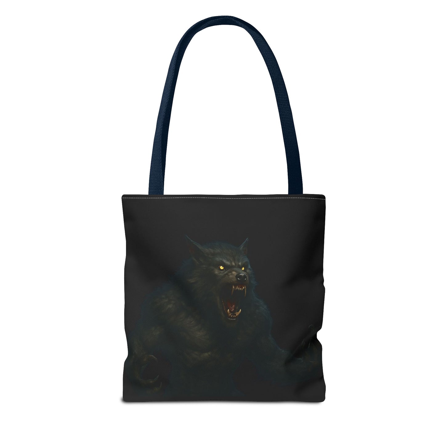 Fierce Werewolf Tote Bag, Halloween Accessories, Dark Art Tote, Animal Lover Gift, Geeky Shopping Bag - TRV