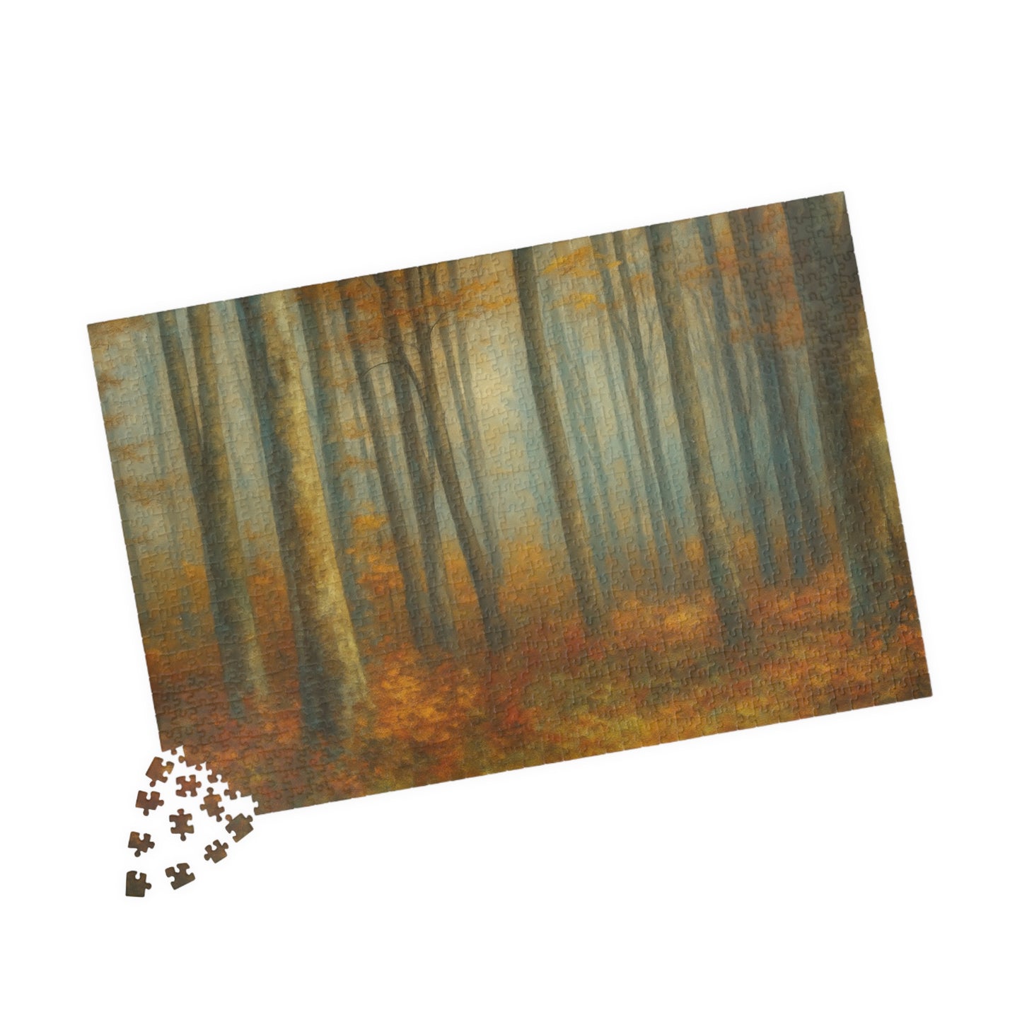 Misty Autumn Forest Puzzle | Woodland Trees Jigsaw - TRV