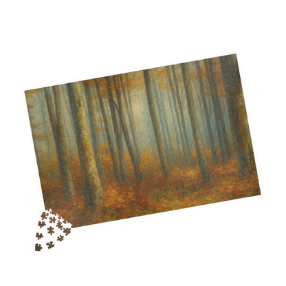 Misty Autumn Forest Puzzle | Woodland Trees Jigsaw - TRV