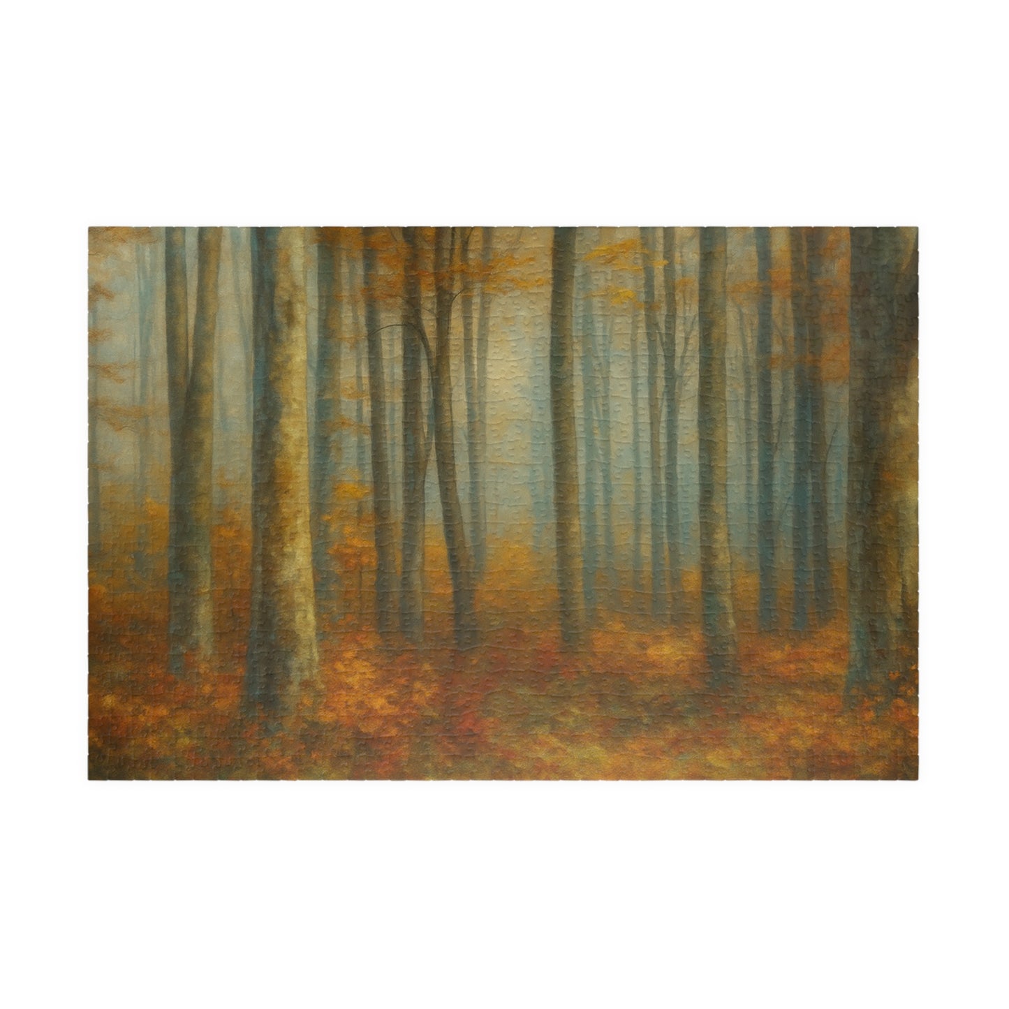 Misty Autumn Forest Puzzle | Woodland Trees Jigsaw - TRV
