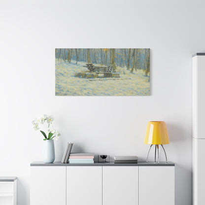 Winter Serenity Canvas Wall Art, Cozy Living Room Decor, Nature Landscape Print, Gift for Art Lovers, Home Decor, Seasonal Artwork - TRV