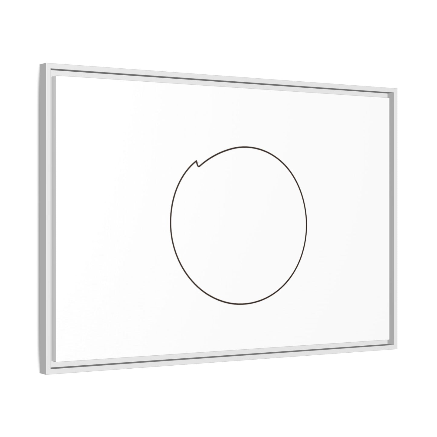 Minimal Circle Line Matte Canvas Framed | Modern Abstract Wall Art