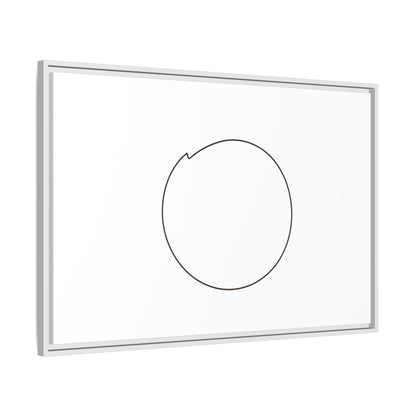 Minimal Circle Line Matte Canvas Framed | Modern Abstract Wall Art