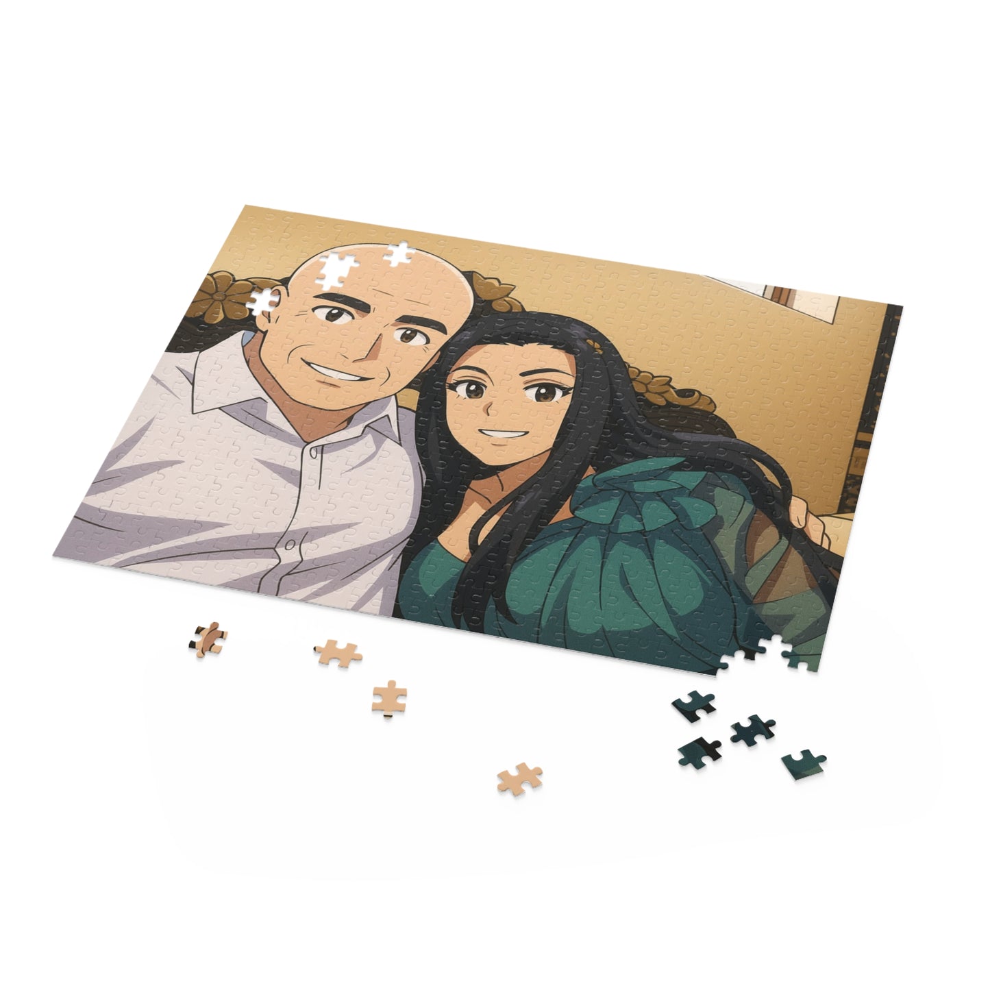 Anime Couple Portrait Puzzle | Custom 120/252/500-Piece - TRV