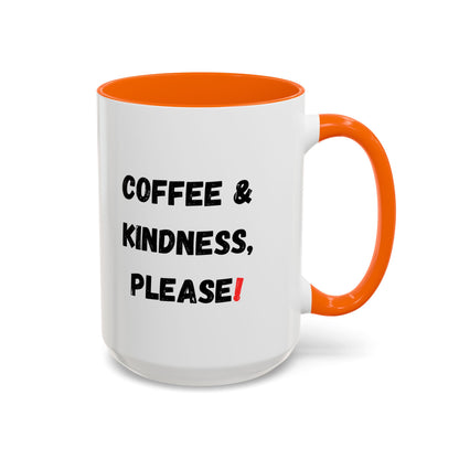 Coffee & Kindness Mug - Inspirational Coffee Cup, Gift for Friends, Office Decor, Encouragement, Morning Motivation