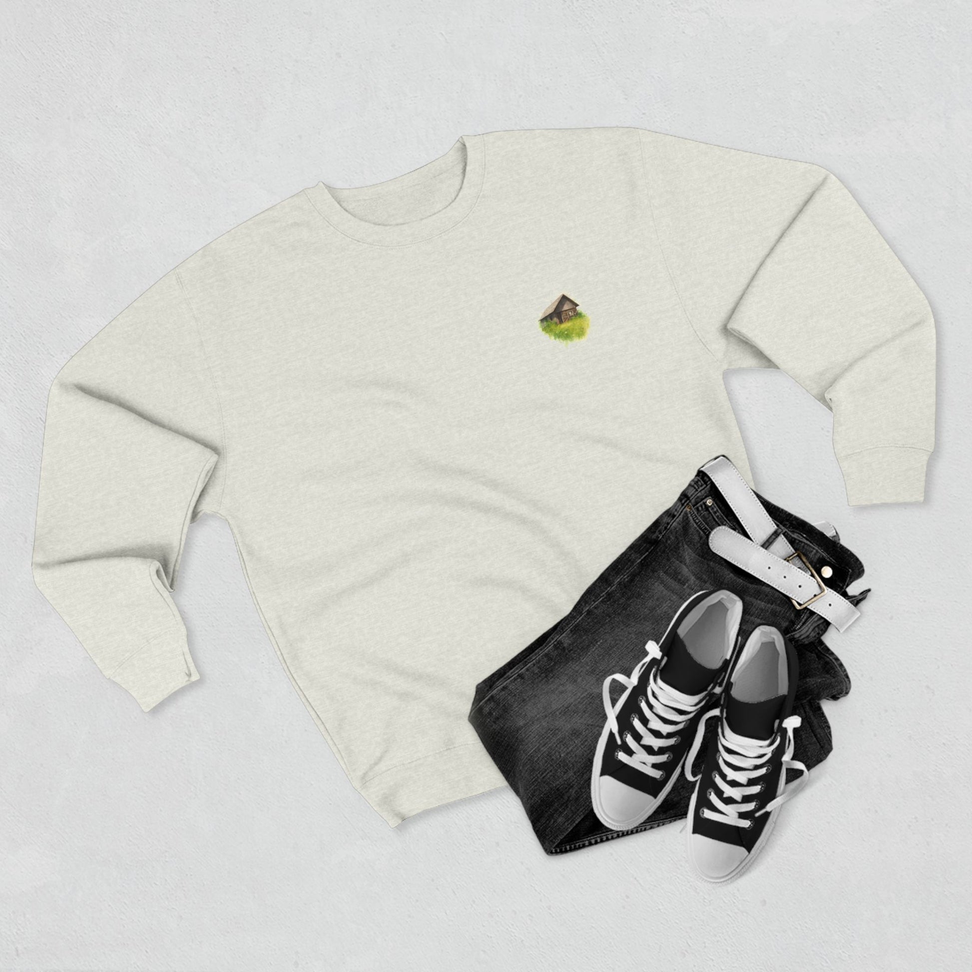 Cozy Art Print Crewneck Sweatshirt: Nature Lover, Graphic Sweater, Unique Gift, Home Decor Apparel, Casual Style - TRV