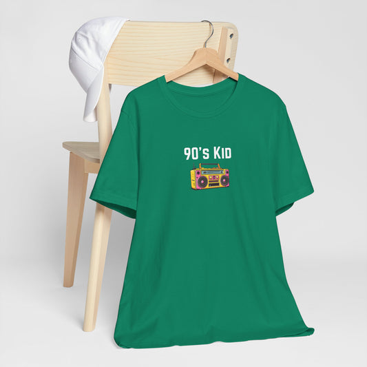 Retro Boombox Tee — 90s Kid Graphic T-Shirt