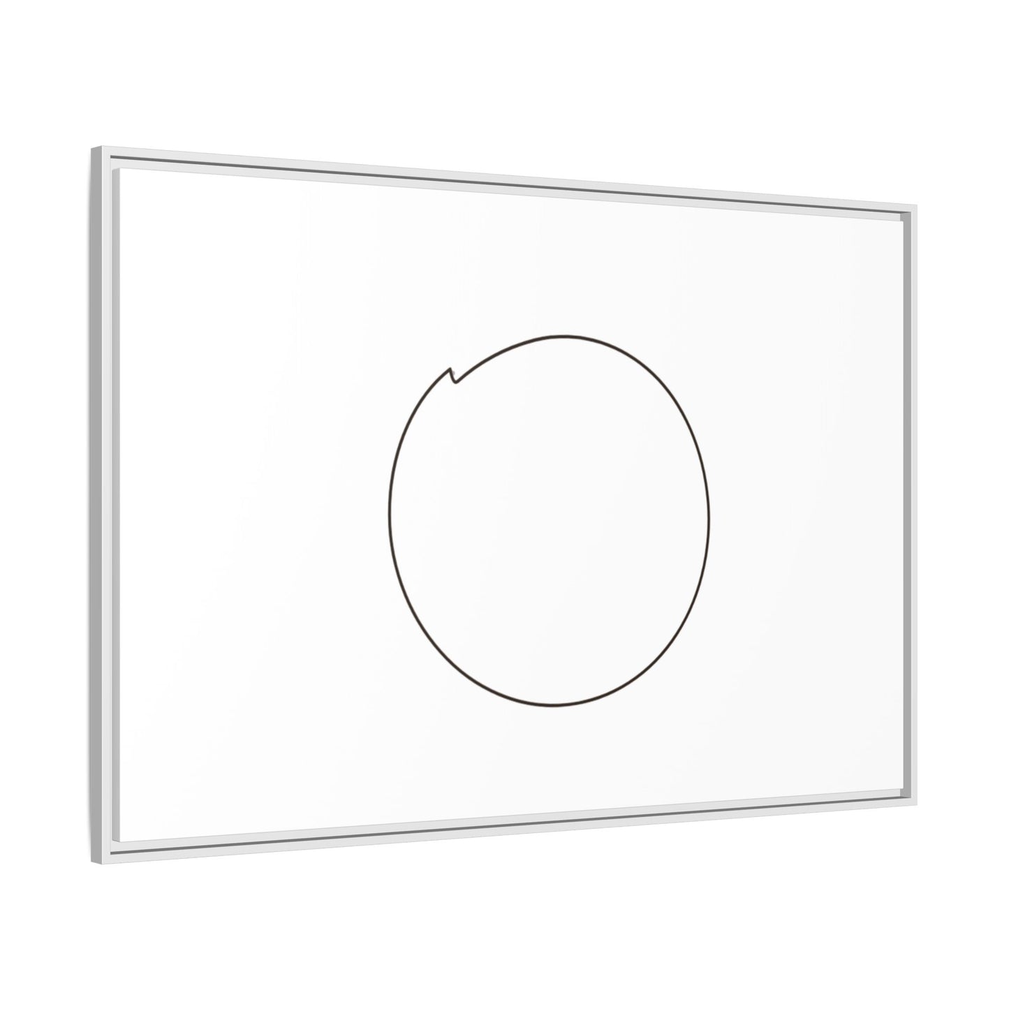 Minimal Circle Line Matte Canvas Framed | Modern Abstract Wall Art
