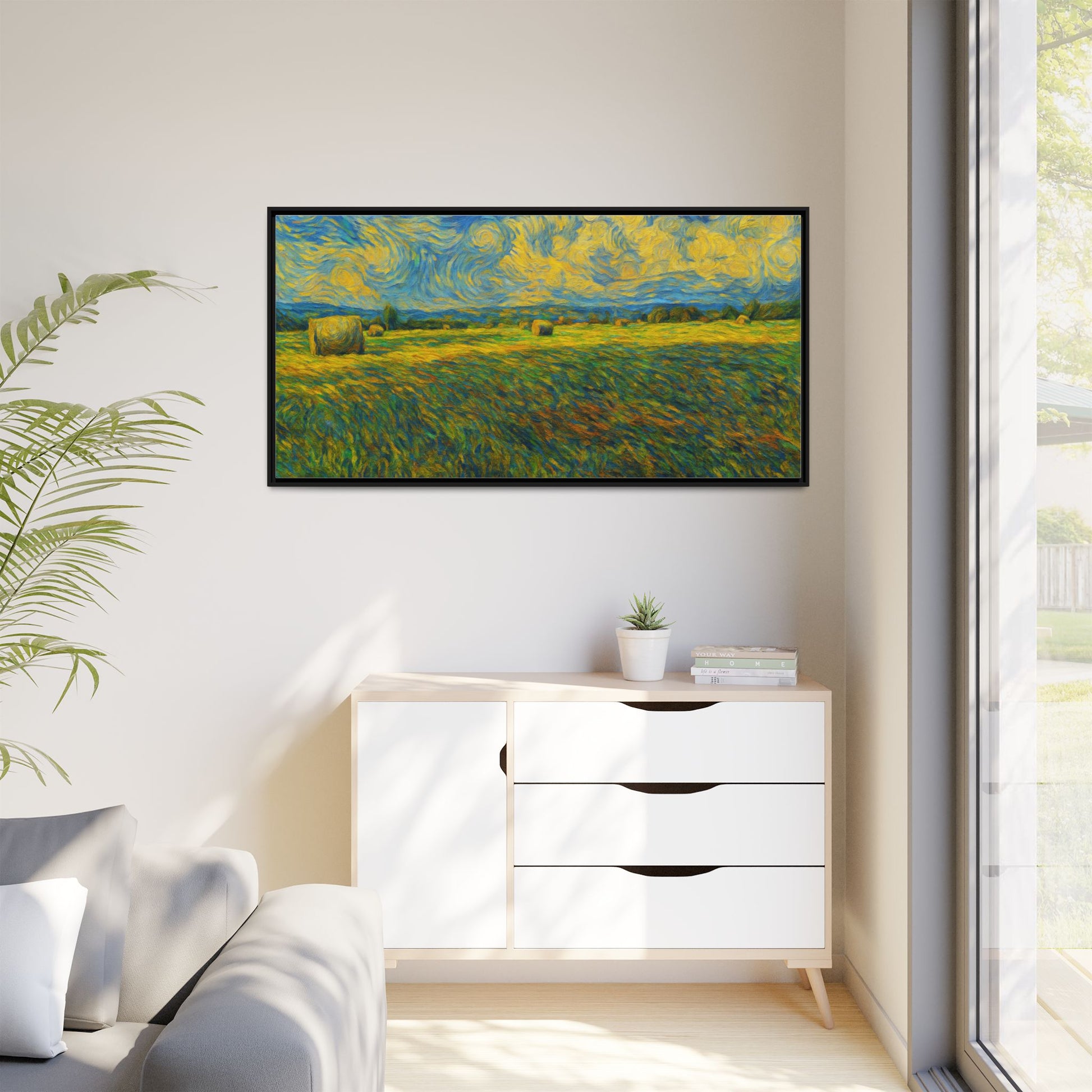 Landscape Matte Canvas, Framed (Multi-color) - TRV