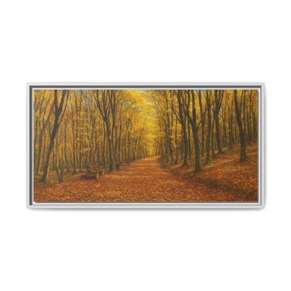 Autumn Forest Framed Canvas Art, Cozy Wall Decor, Nature Inspired Gift, Fall Home Accent, Perfect for Thanksgiving - TRV