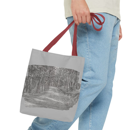 Scenic Path Tote Bag, Reversible Tote, Eco-Friendly Shopper, Outdoor Adventure Bag, Gift for Nature Lovers, Stylish Carryall - TRV