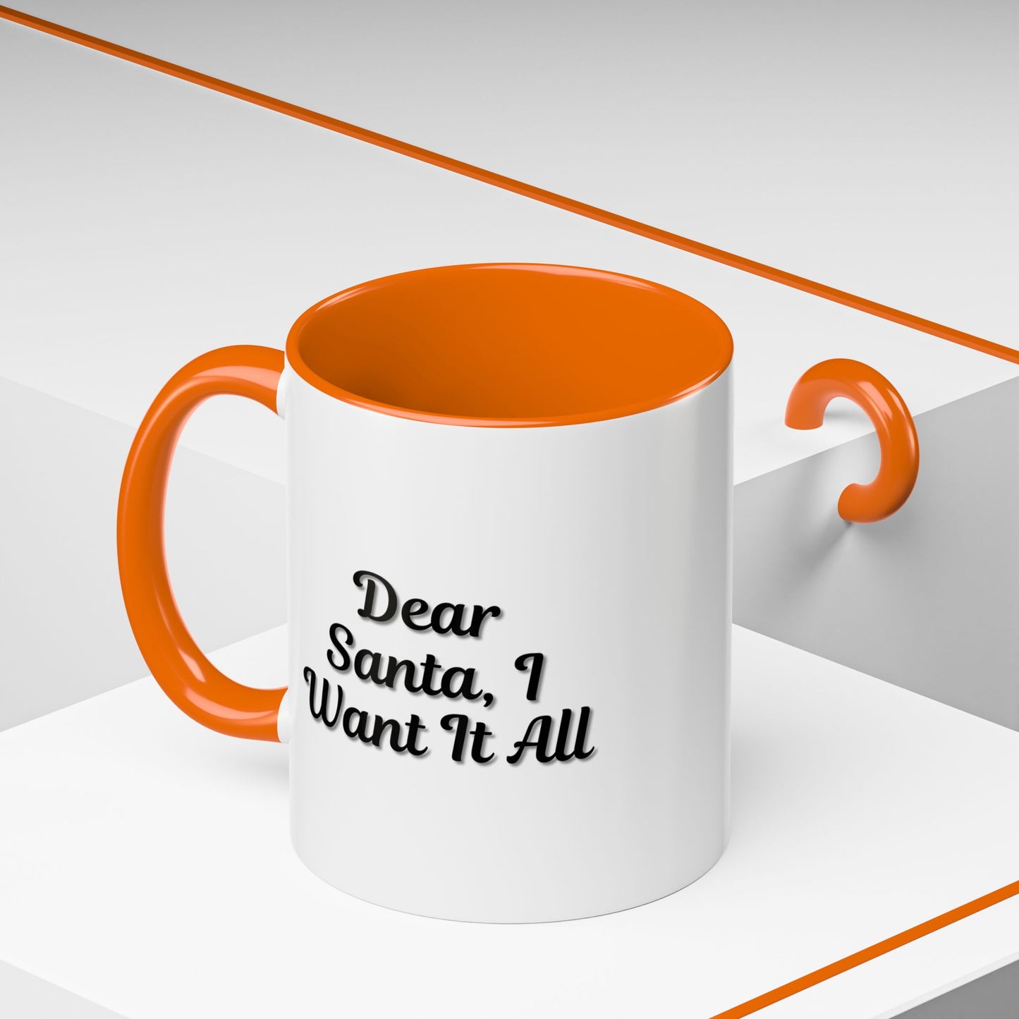 Dear Santa Accent Coffee Mug - Fun Holiday Mug for Christmas Enthusiasts