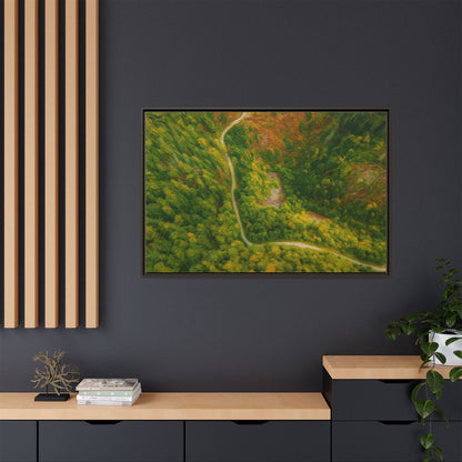 Framed Nature Canvas Art Print, Vibrant Forest Wall Decor, Abstract Landscape Artwork, Home Decoration, Gift for Nature Lovers - TRV