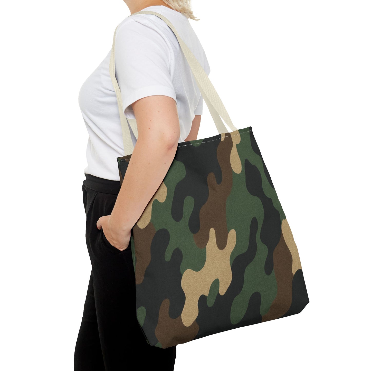 Stylish Camouflage Tote Bag, Reusable Shopping Bag, Beach Tote, Casual Carry-All, Gift for Him or Her - TRV