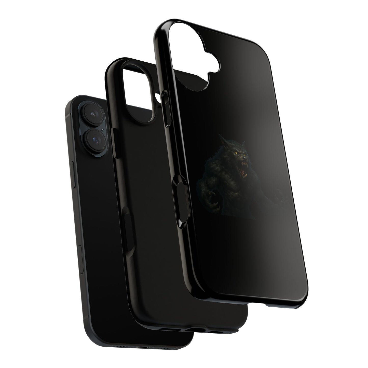 Werewolf Phone Case, Tough Cases, Black Panther Design, Gift for Animal Lovers, Phone Accessories, Fierce Phone Protection - TRV