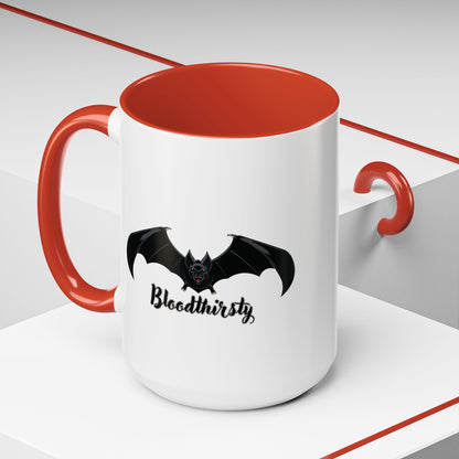 Bloodthirsty Bat Coffee Mug - Unique Halloween and Gothic Accents