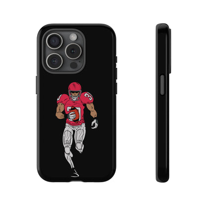 Football Player Tough Phone Case – Protective Black Sports iPhone Case