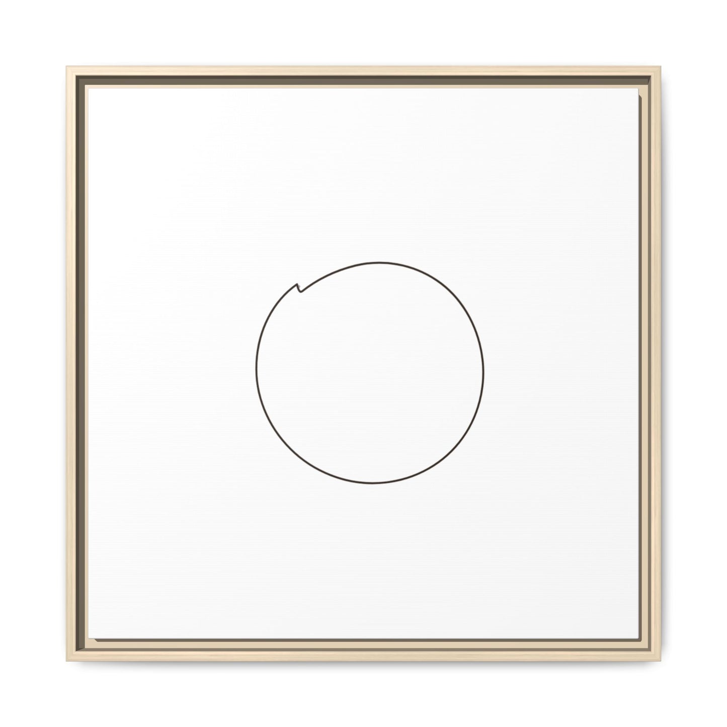 Minimal Circle Line Matte Canvas Framed | Modern Abstract Wall Art