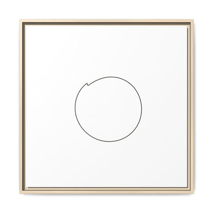 Minimal Circle Line Matte Canvas Framed | Modern Abstract Wall Art