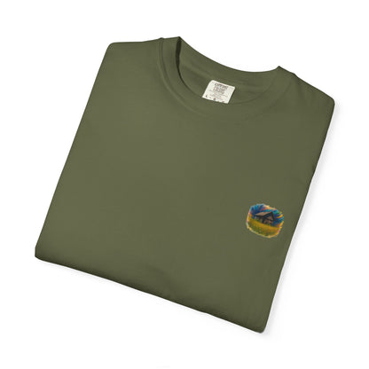 Rustic Landscape T-shirt | Relaxed Fit Tee, Casual Wear, Nature Lover Gift, Summer Outing Top, Eco-Friendly Apparel - TRV