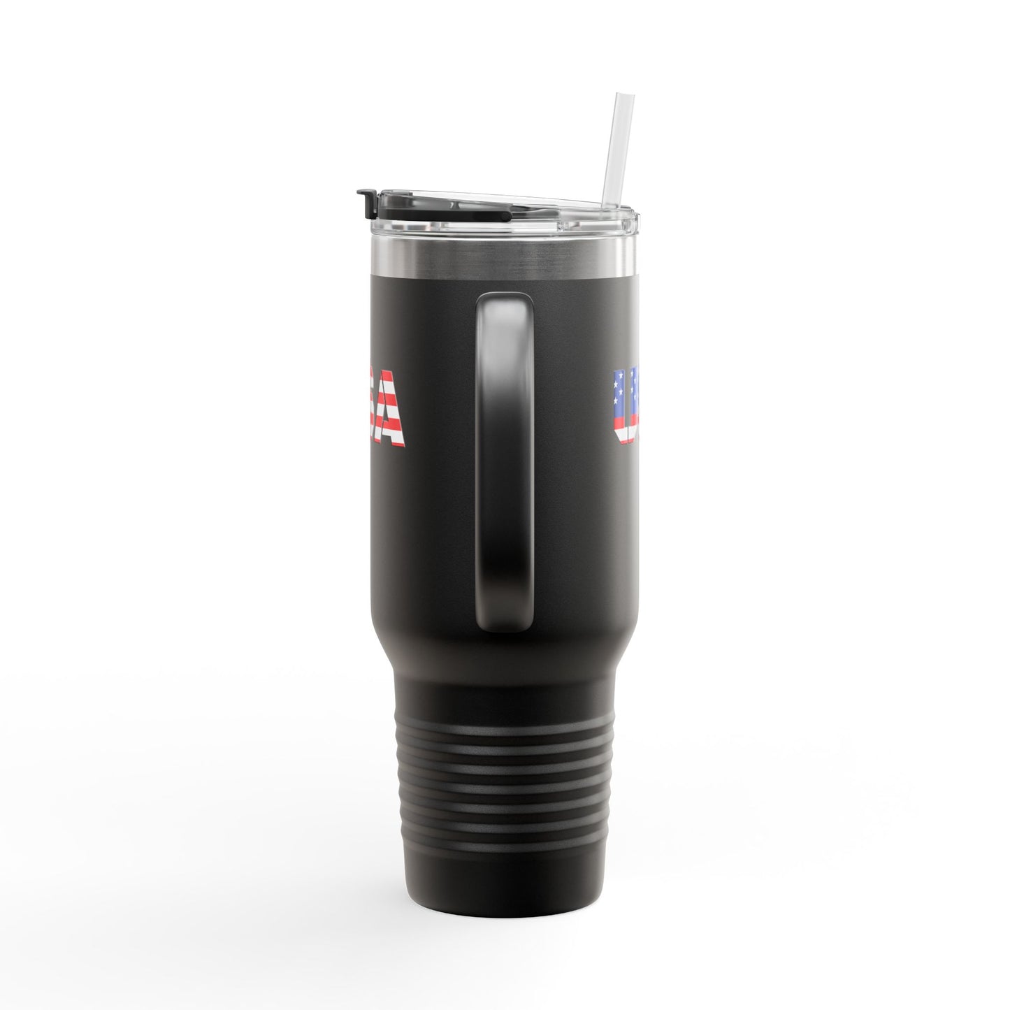 Insulated Travel Mug with USA Design - Perfect for Road Trips, Outdoor Adventures, and Gifts, 40oz Tumbler for Coffee, Tea, and More