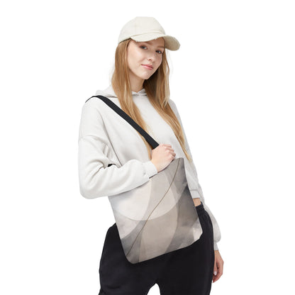 Neutral Abstract Watercolor Waves Tote Bag | All-Over Print