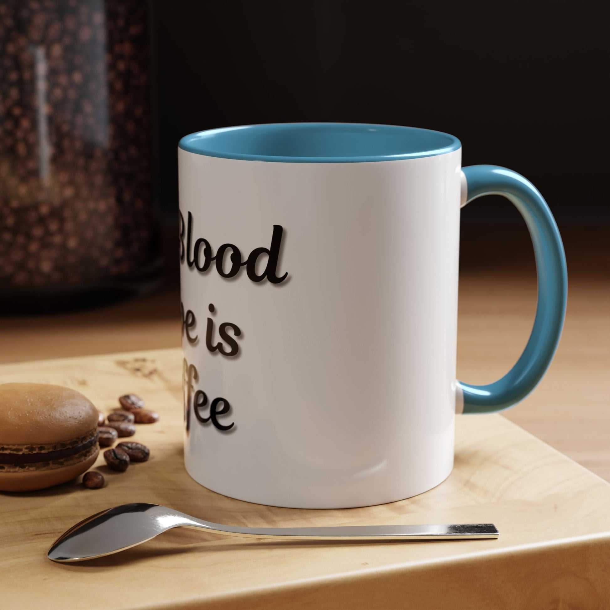 My Blood Type is Coffee Accent Mug - Perfect Gift for Coffee Lovers - TRV