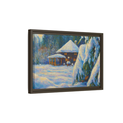 Canvas Art, Winter Scene Home Decor, Seasonal Gift for Art Lovers, Holidays Wall Art, Framed Painting, Matte Print - TRV