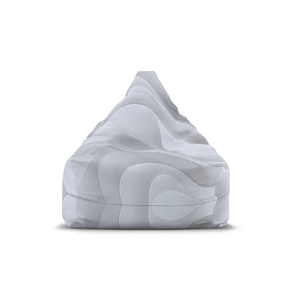 Abstract White Wave Pattern Bean Bag Chair Cover | Modern Geometric Home Decor