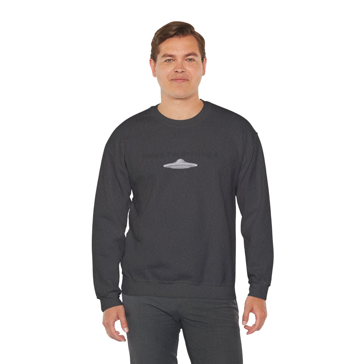 Relaxing UFO Driving Sweatshirt, Funny Gift for UFO Lovers, Unisex Crewneck Pullover, Casual Wear, Space Enthusiast Apparel