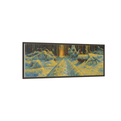 Canvas Art, Winter Landscape Wall Decor, Nature Lovers Gift, Seasonal Decor, Holiday Wall Art, Cozy Home Decoration, Framed Matte Canvas - TRV