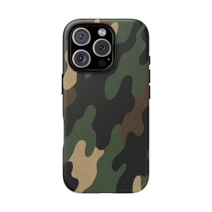 Camouflage Phone Case, Tough Phone Cover, Military Style Accessory, Protective Case for Men, Gifts for Soldiers - TRV