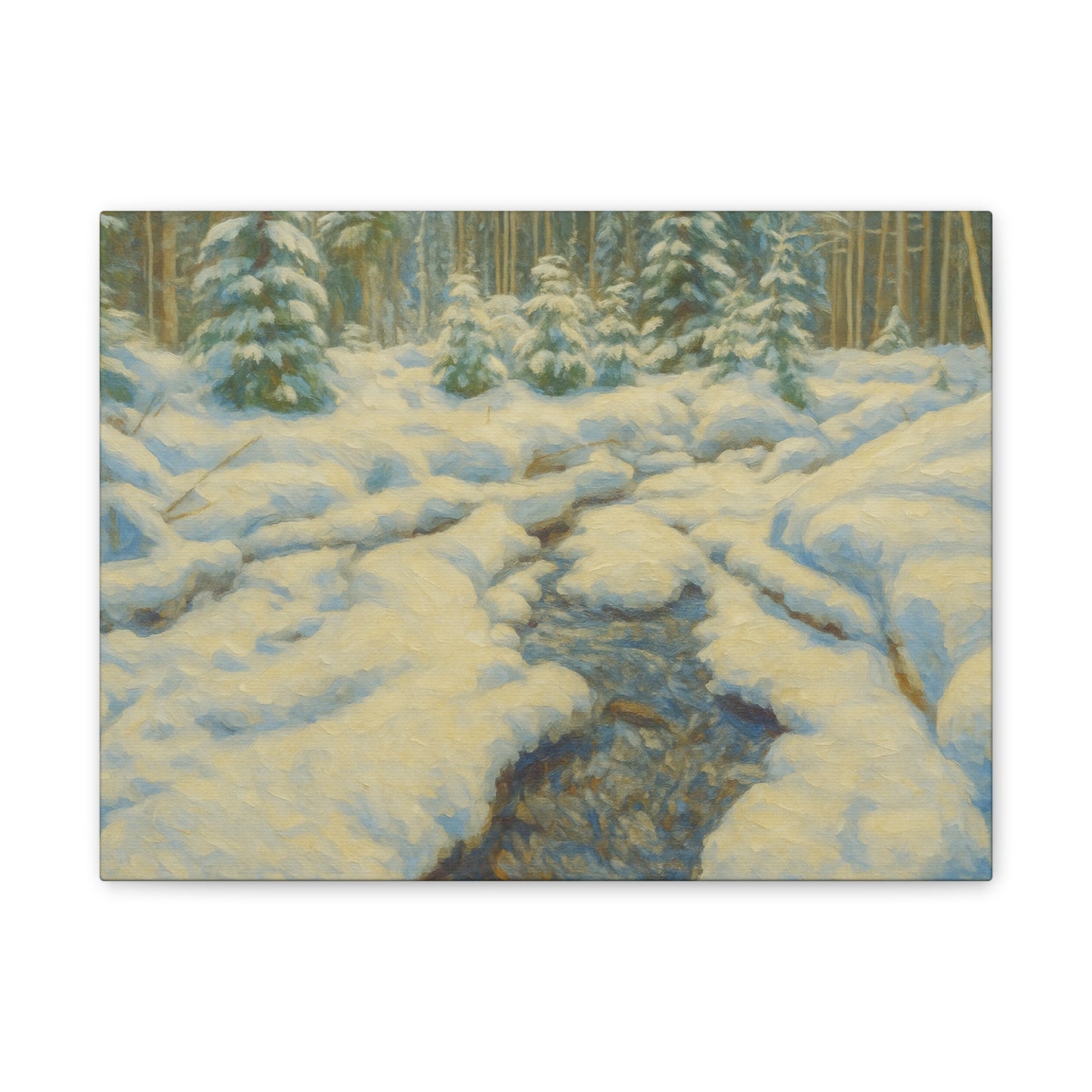 Winter Wonderland Canvas Art, Cozy Home Decor, Winter Landscape Wall Art, Nature Print, Holiday Gift Idea