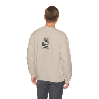 Stack of Books with Mug and Plant Sweatshirt | Cozy Reading Crewneck