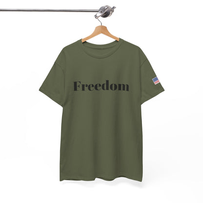 Freedom script tee | T-Shirt, American flag sleeve - TRV