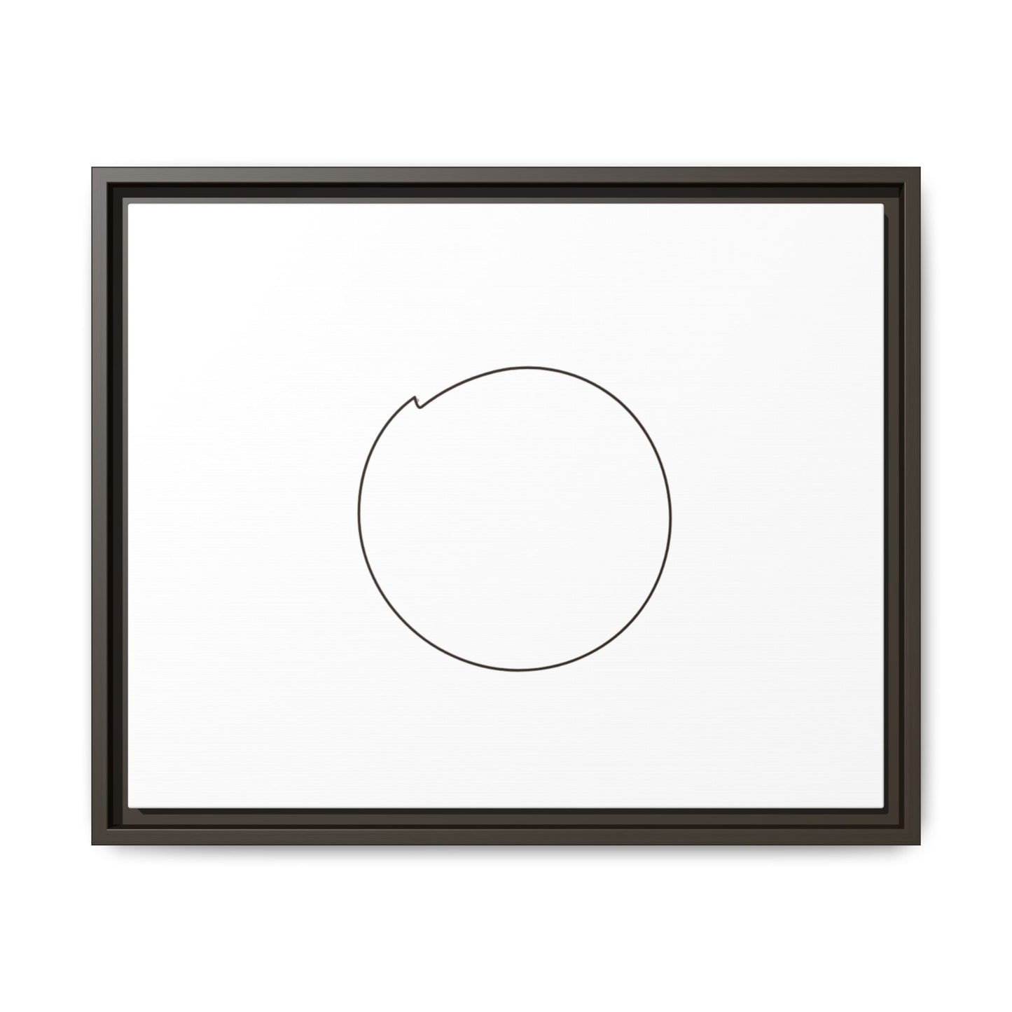 Minimal Circle Line Matte Canvas Framed | Modern Abstract Wall Art