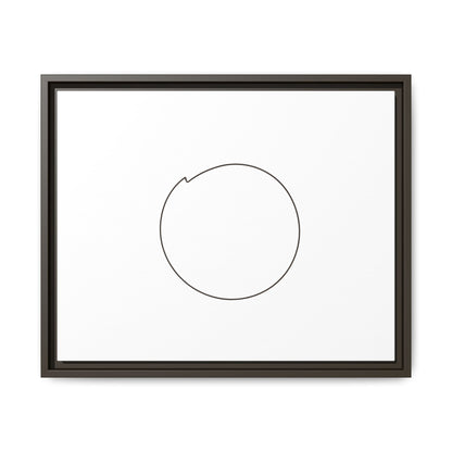 Minimal Circle Line Matte Canvas Framed | Modern Abstract Wall Art