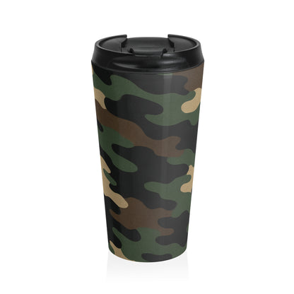 Military Camo Travel Mug, Coffee Tumbler, Outdoor Adventure Cup, Perfect for Camping, Hiking Gifts, Personalized Drinkware