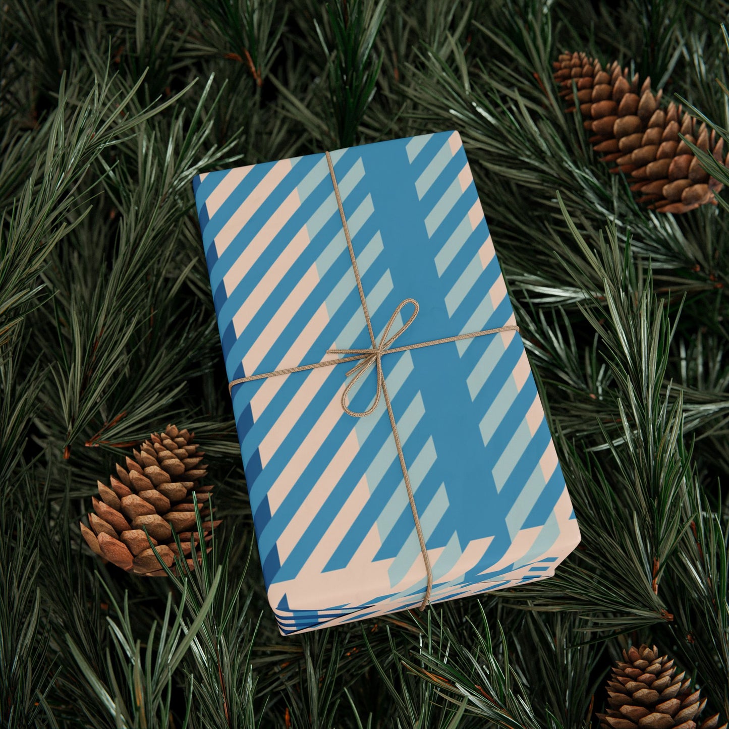 Blue Plaid Wrapping Paper Roll – Classic Plaid Gift Wrap for Birthdays & Holidays