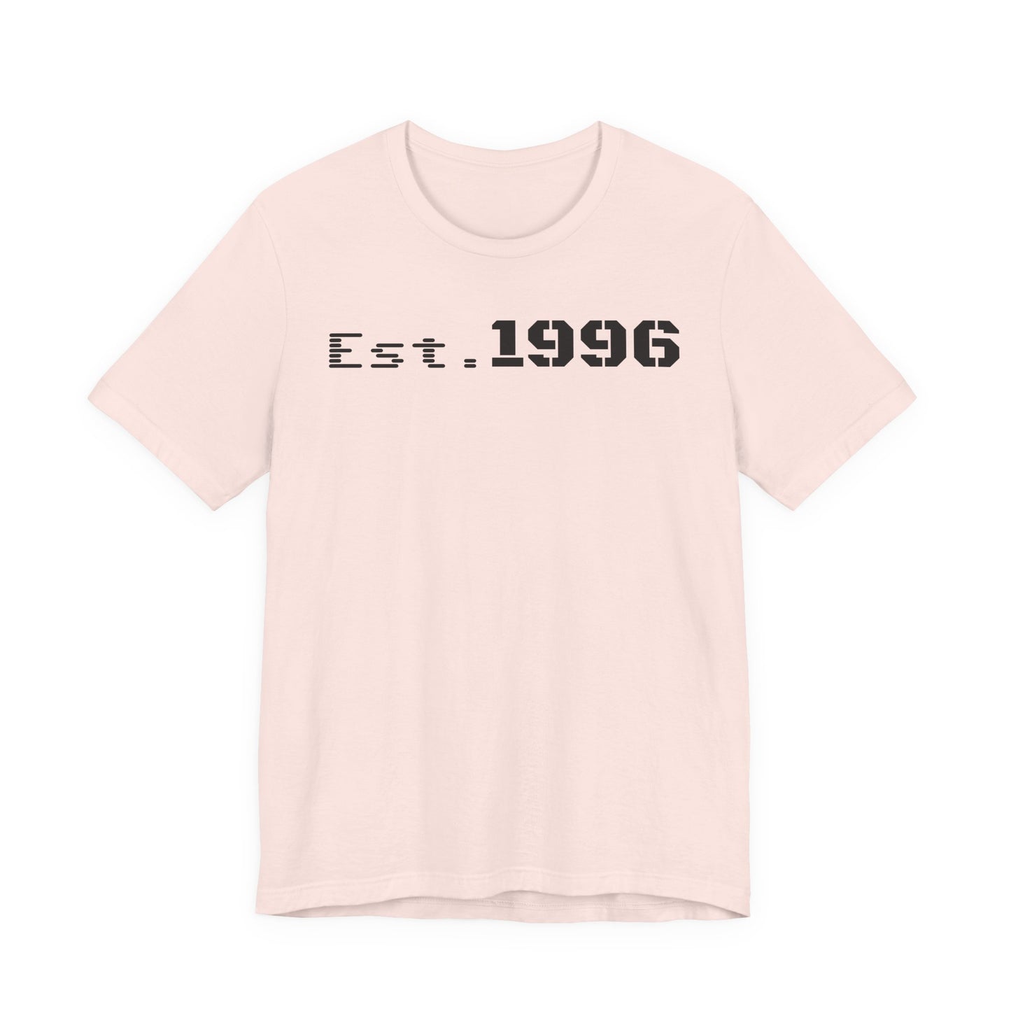 Unisex Jersey Tee - 'Est. 1996' Graphic Shirt, Birthday Gift, Casual Wear, Vintage Style, Retro Fashion, Gift for Him/Her - TRV